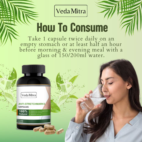 Stretch Mark Capsules: A Comprehensive Solution for Reducing and Preventing Stretch Marks through Key Ingredients.
