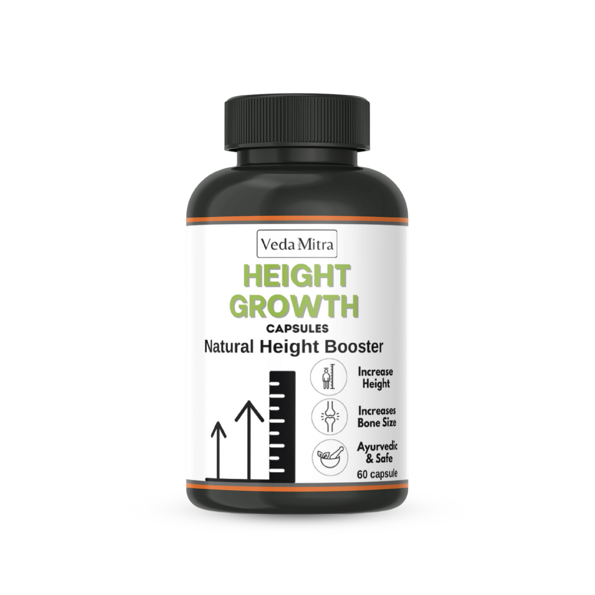 Vedamitra Height Grow – Doctor-Recommended Ayurvedic Height Growth Capsules (30 Days Pack).